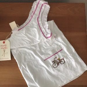 NWT MUNKI MUNKI “bicycles” PJ tank top size M